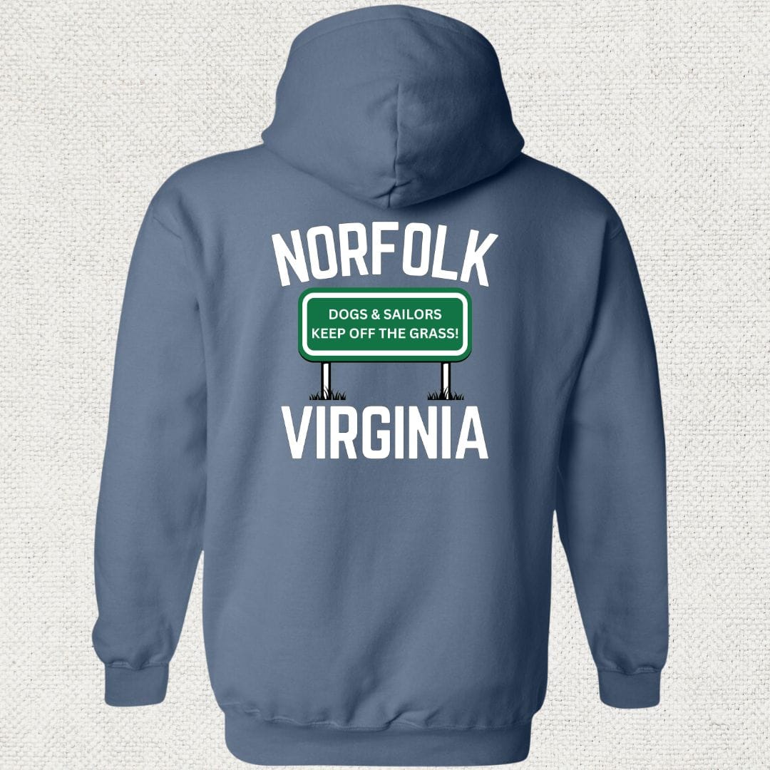 NavyHumor Hoodie Heather Navy / S Norfolk, Virginia Hoodie