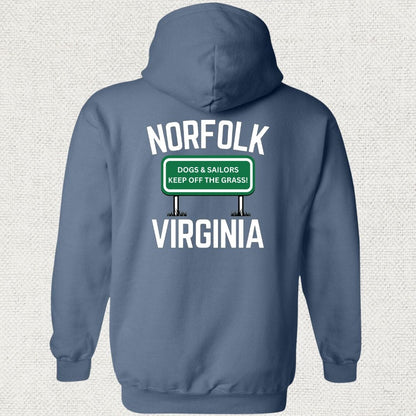NavyHumor Hoodie Heather Navy / S Norfolk, Virginia Hoodie