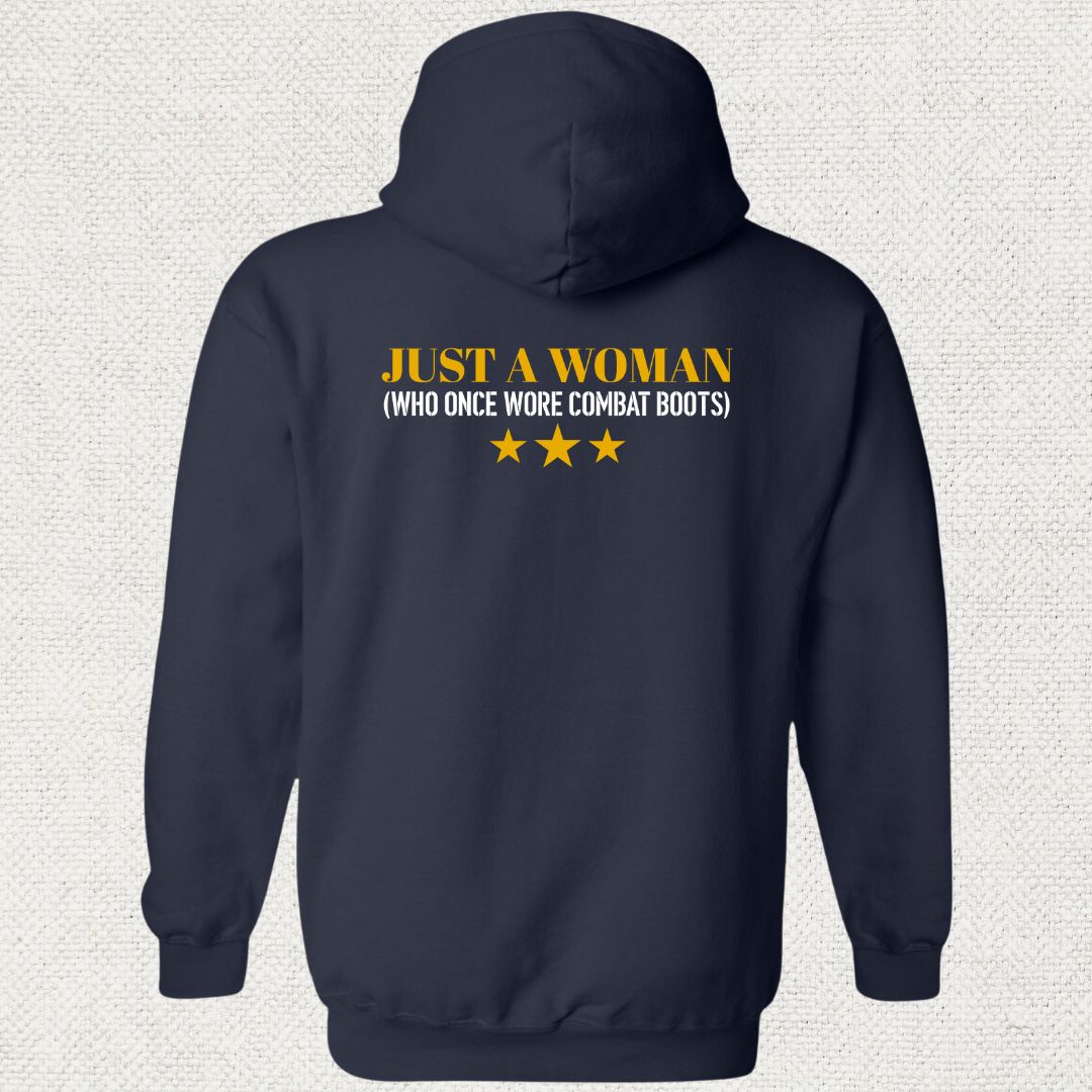 Just A Woman Who Once Wore Combat Boots Hoodie