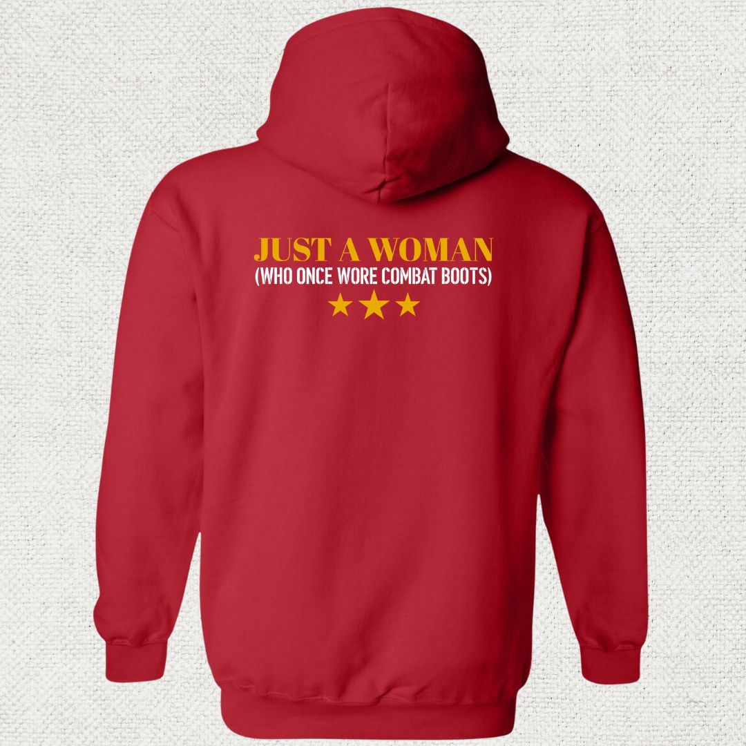 Just A Woman Who Once Wore Combat Boots Hoodie