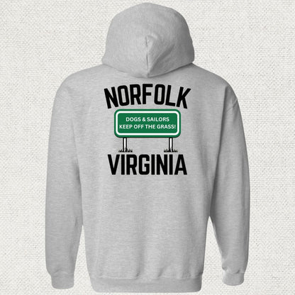 NavyHumor Hoodie Sport Grey / S Norfolk, Virginia Hoodie