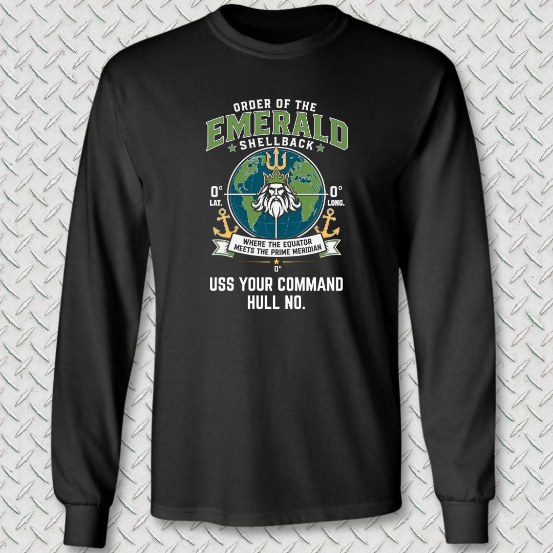Emerald Shellback - Add Your Command Long Sleeve Tee