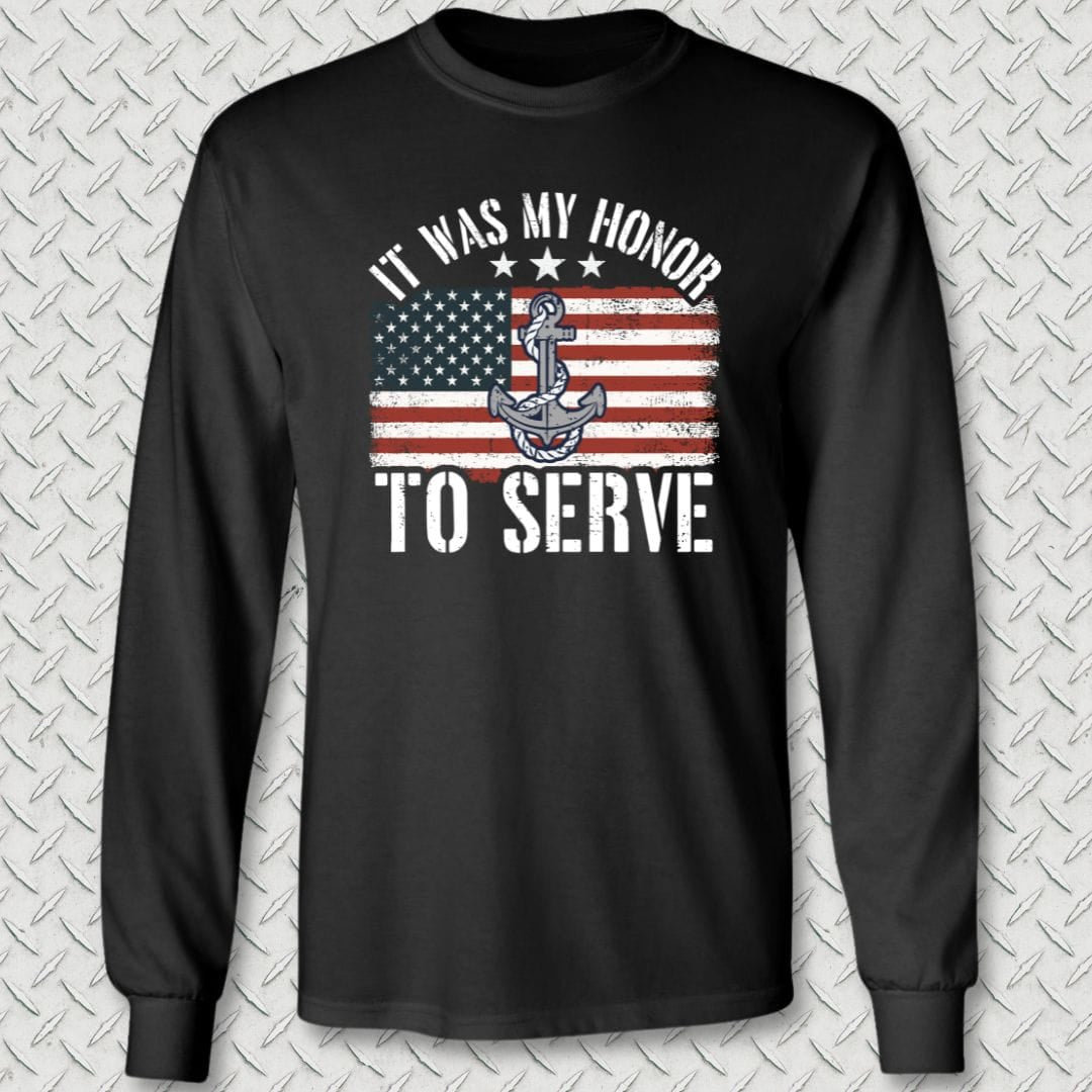 My Honor To Serve (Flag) Long Sleeve Tee