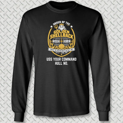 Golden Shellback - Add Your Command Long Sleeve Tee