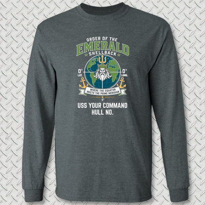 Emerald Shellback - Add Your Command Long Sleeve Tee