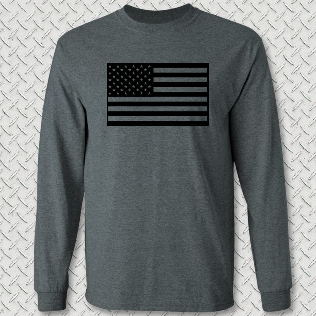 US Flag Monochromatic Long Sleeve Tee