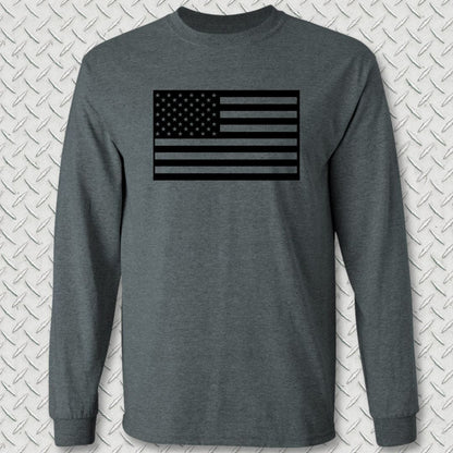 US Flag Monochromatic Long Sleeve Tee