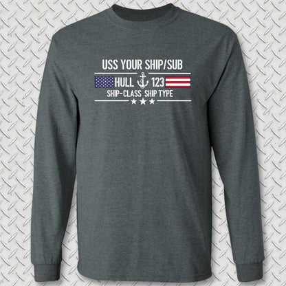 Flag & Anchor - Add Your Command Long Sleeve Tee