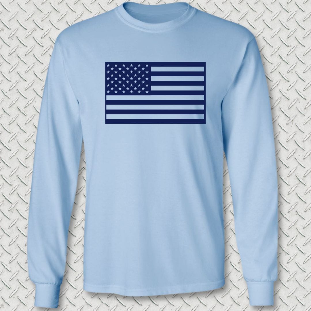 US Flag Monochromatic Long Sleeve Tee