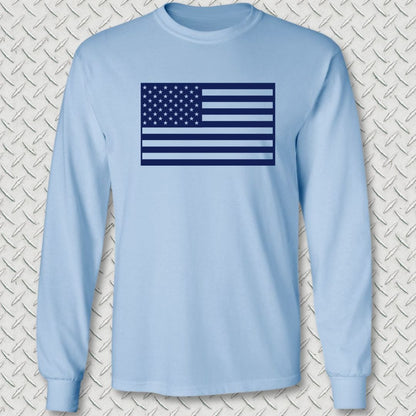 US Flag Monochromatic Long Sleeve Tee