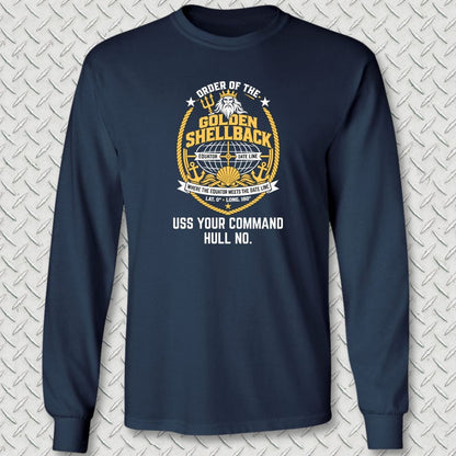Golden Shellback - Add Your Command Long Sleeve Tee
