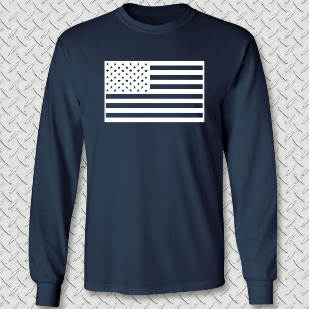 US Flag Monochromatic Long Sleeve Tee