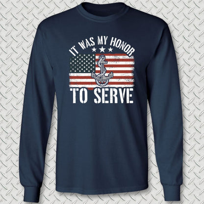 My Honor To Serve (Flag) Long Sleeve Tee