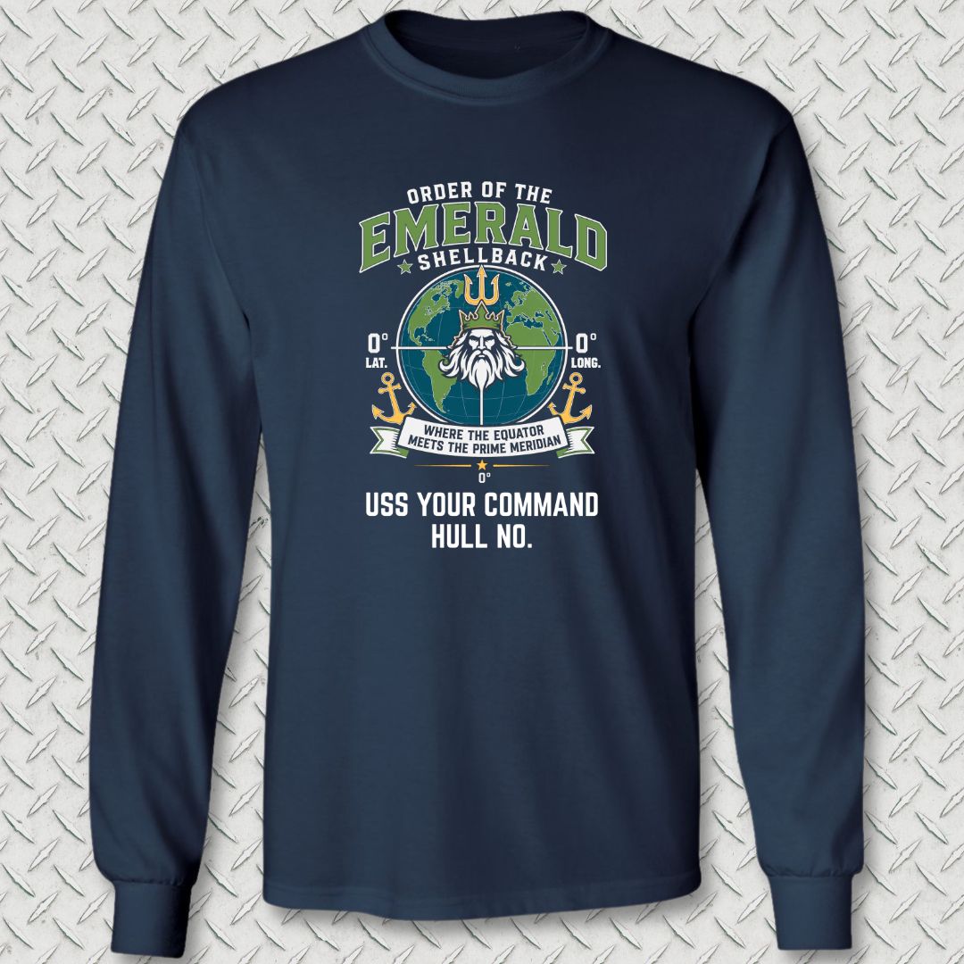 Emerald Shellback - Add Your Command Long Sleeve Tee