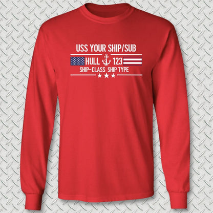 Flag & Anchor - Add Your Command Long Sleeve Tee