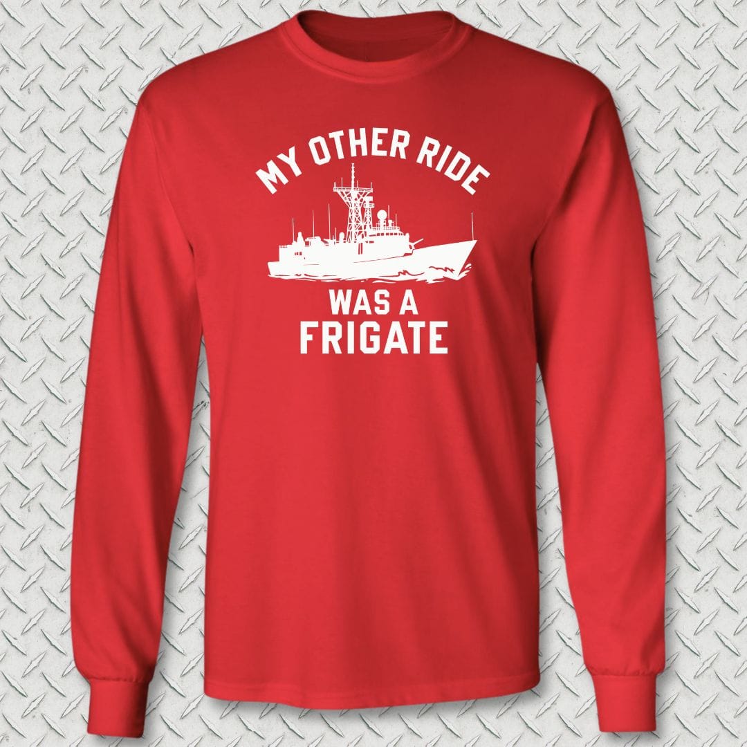 NavyHumor Long-sleeve Red / S My Other Ride Was A Frigate Long Sleeve Tee