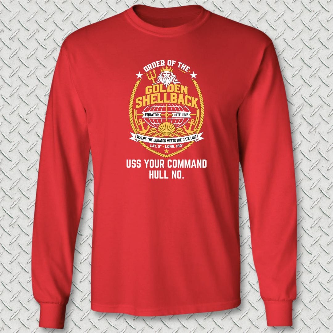 Golden Shellback - Add Your Command Long Sleeve Tee