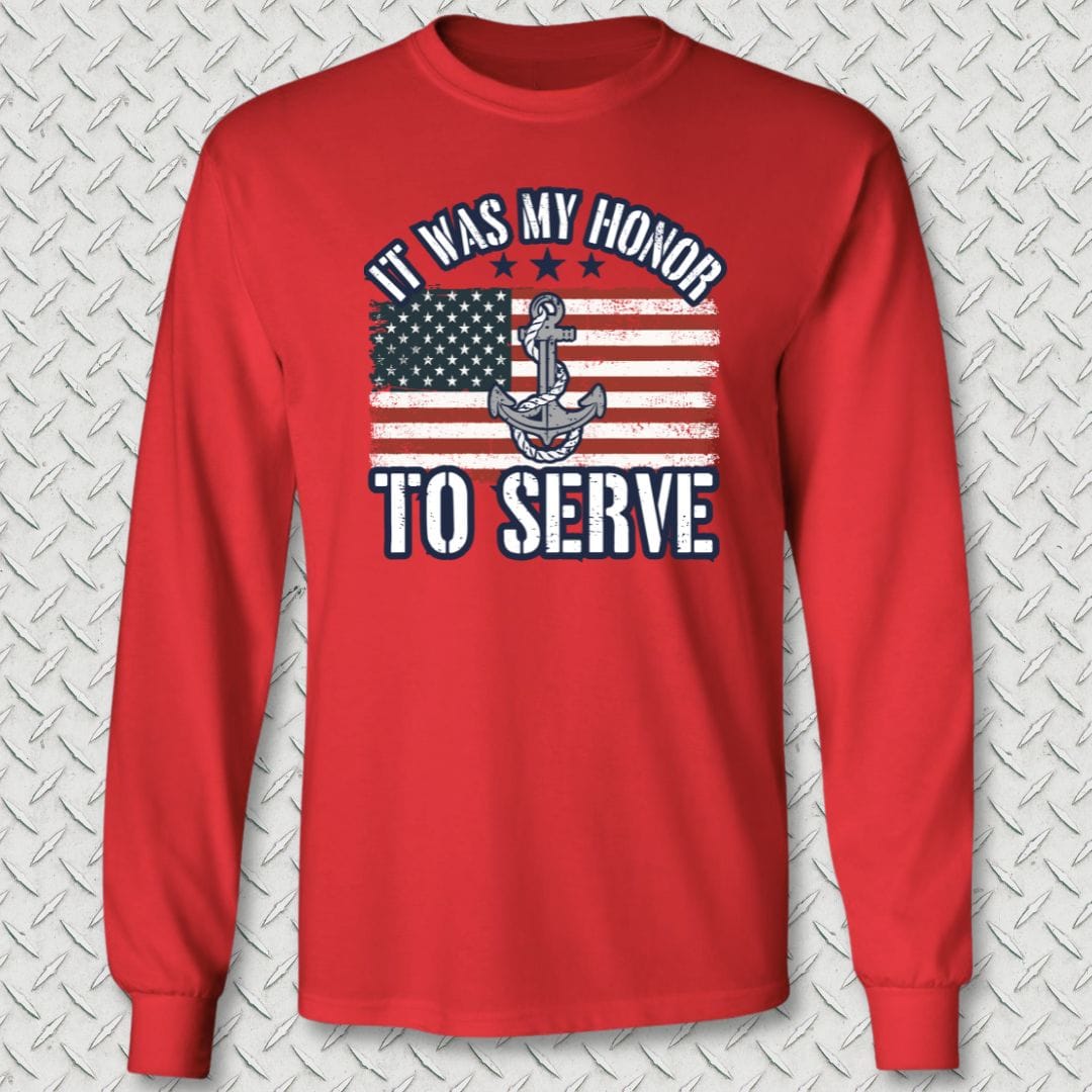 My Honor To Serve (Flag) Long Sleeve Tee