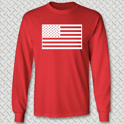 US Flag Monochromatic Long Sleeve Tee