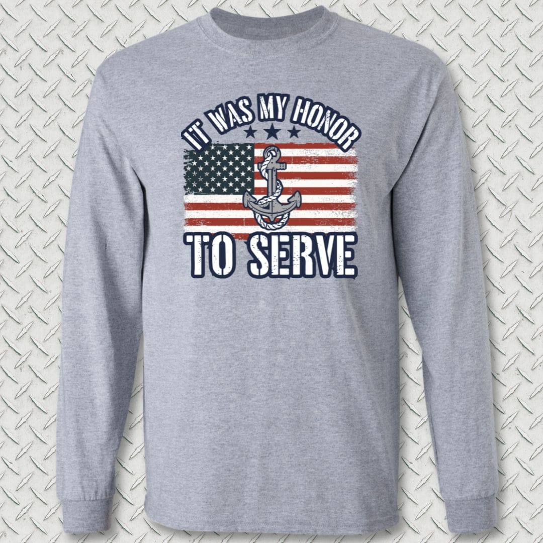 My Honor To Serve (Flag) Long Sleeve Tee