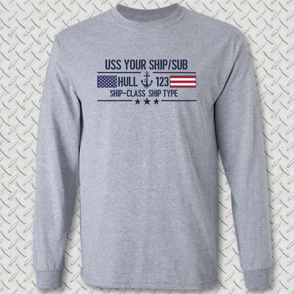 Flag & Anchor - Add Your Command Long Sleeve Tee