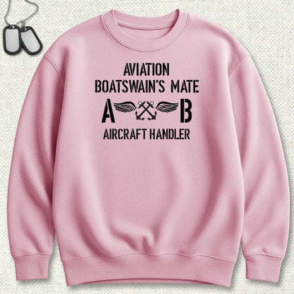 ABH - Aircraft Handler - Aviation Boatswain's Mate Sweatshirt - Pink