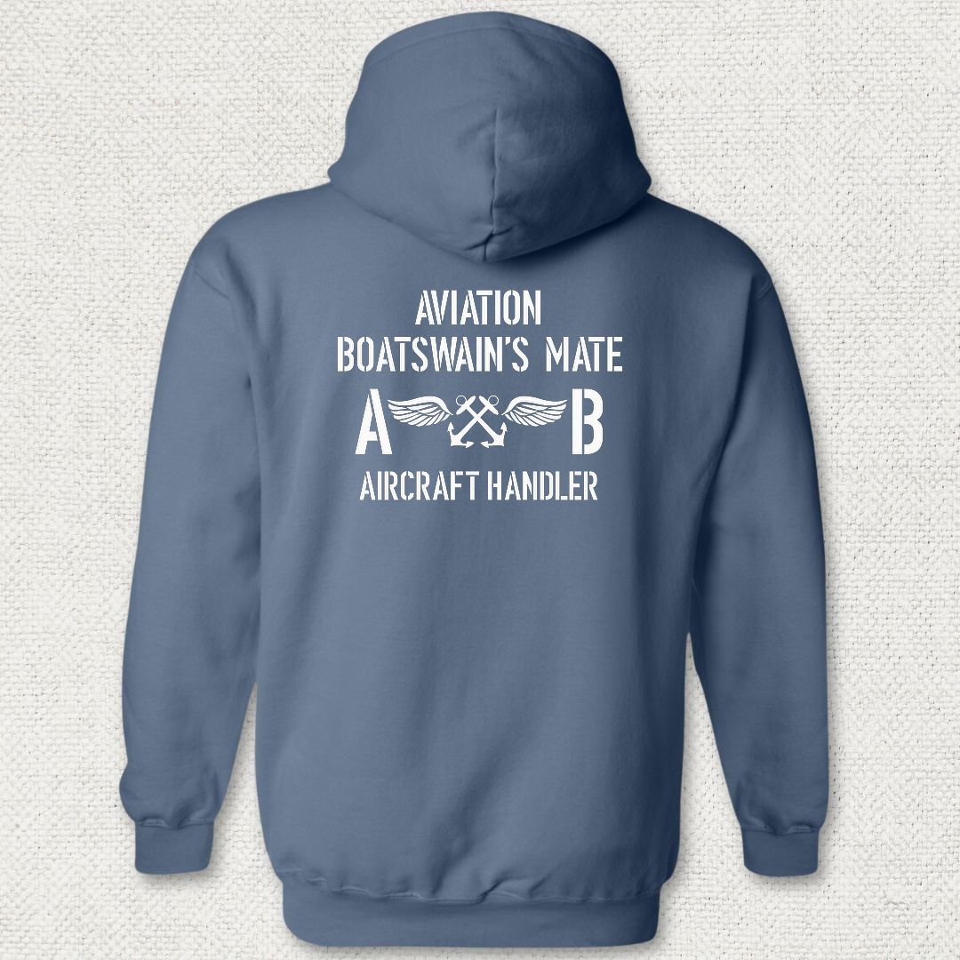 ABH - Aircraft Handler - Aviation Boatswain's Mate Hoodie - Heather Navy