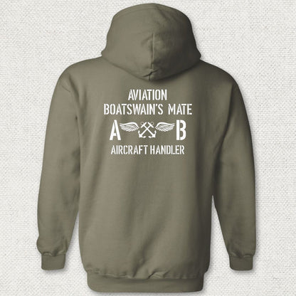 ABH - Aircraft Handler - Aviation Boatswain's Mate Hoodie - Military Green