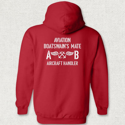 ABH - Aircraft Handler - Aviation Boatswain's Mate Hoodie - Red