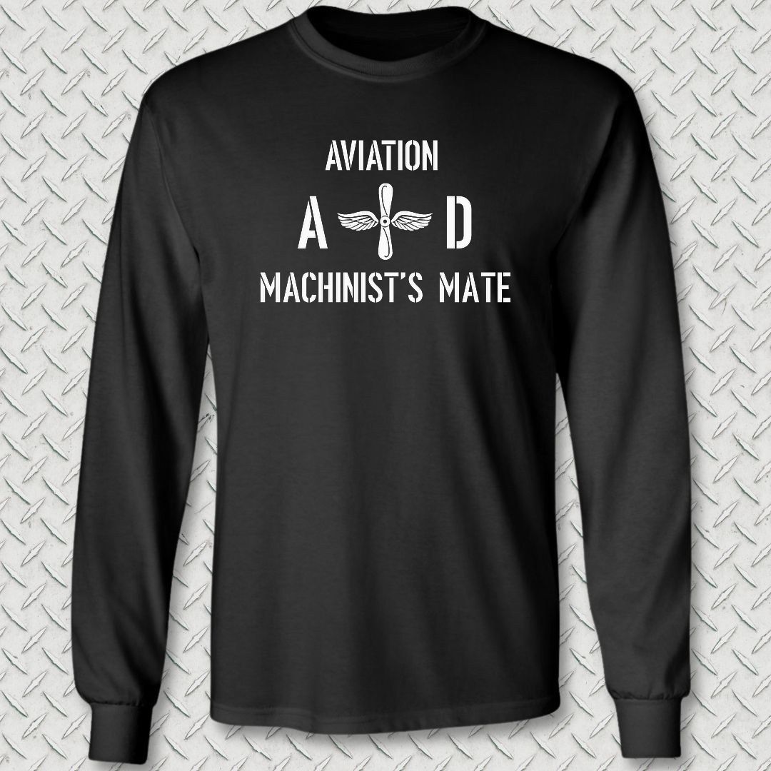 AD - Aviation Machinist's Mate Long Sleeve Tee - Black