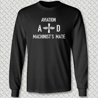 AD - Aviation Machinist's Mate Long Sleeve Tee - Black