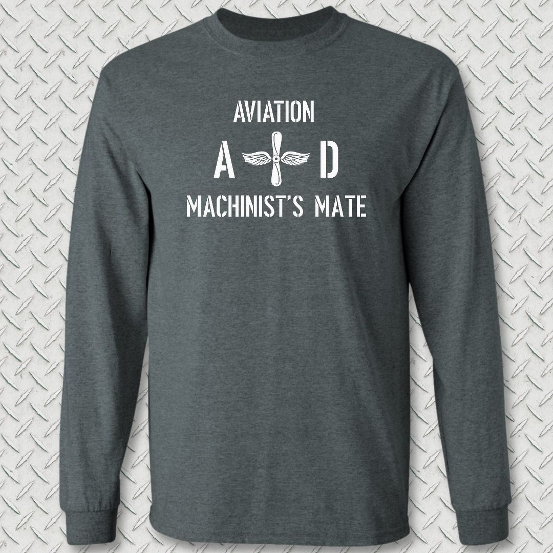 AD - Aviation Machinist's Mate Long Sleeve Tee - Dark Heather