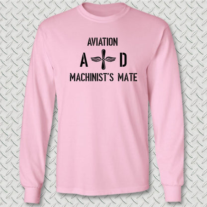 AD - Aviation Machinist's Mate Long Sleeve Tee - Pink