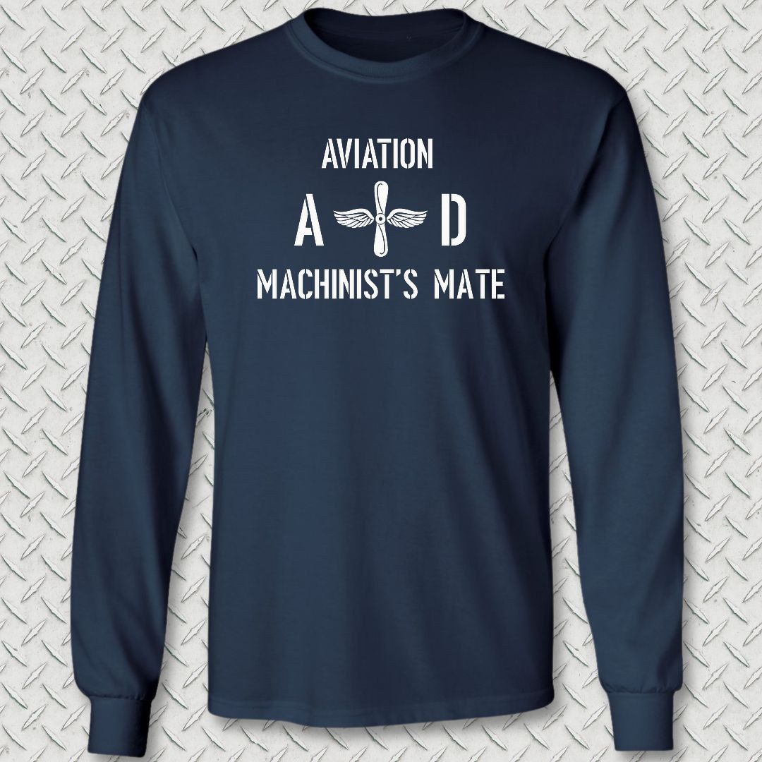 AD - Aviation Machinist's Mate Long Sleeve Tee - Navy