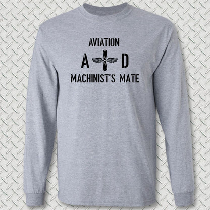 AD - Aviation Machinist's Mate Long Sleeve Tee - Sport Grey