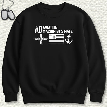 AD - Flag & Anchor Sweatshirt - Black