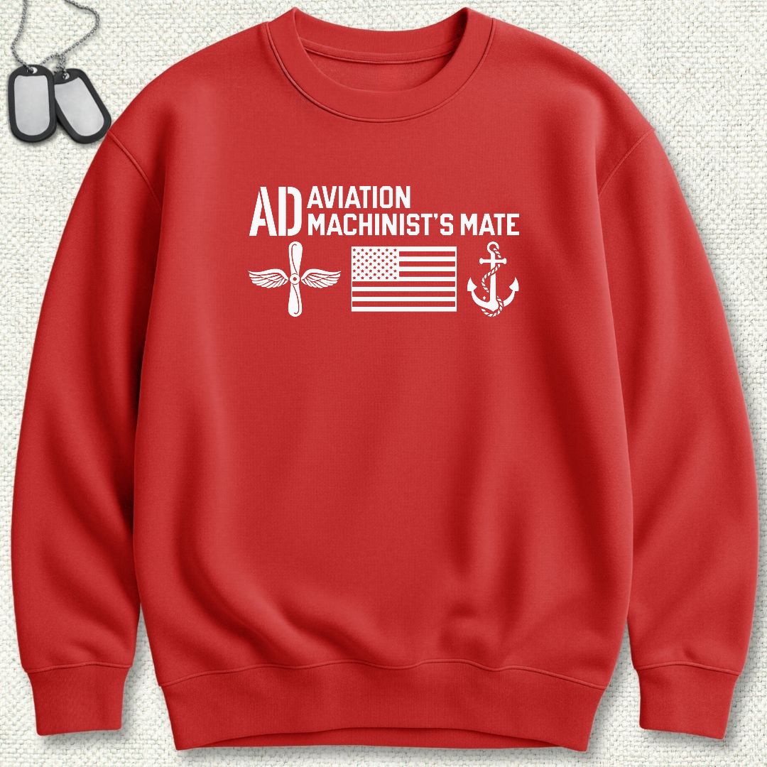 AD - Flag & Anchor Sweatshirt - Red