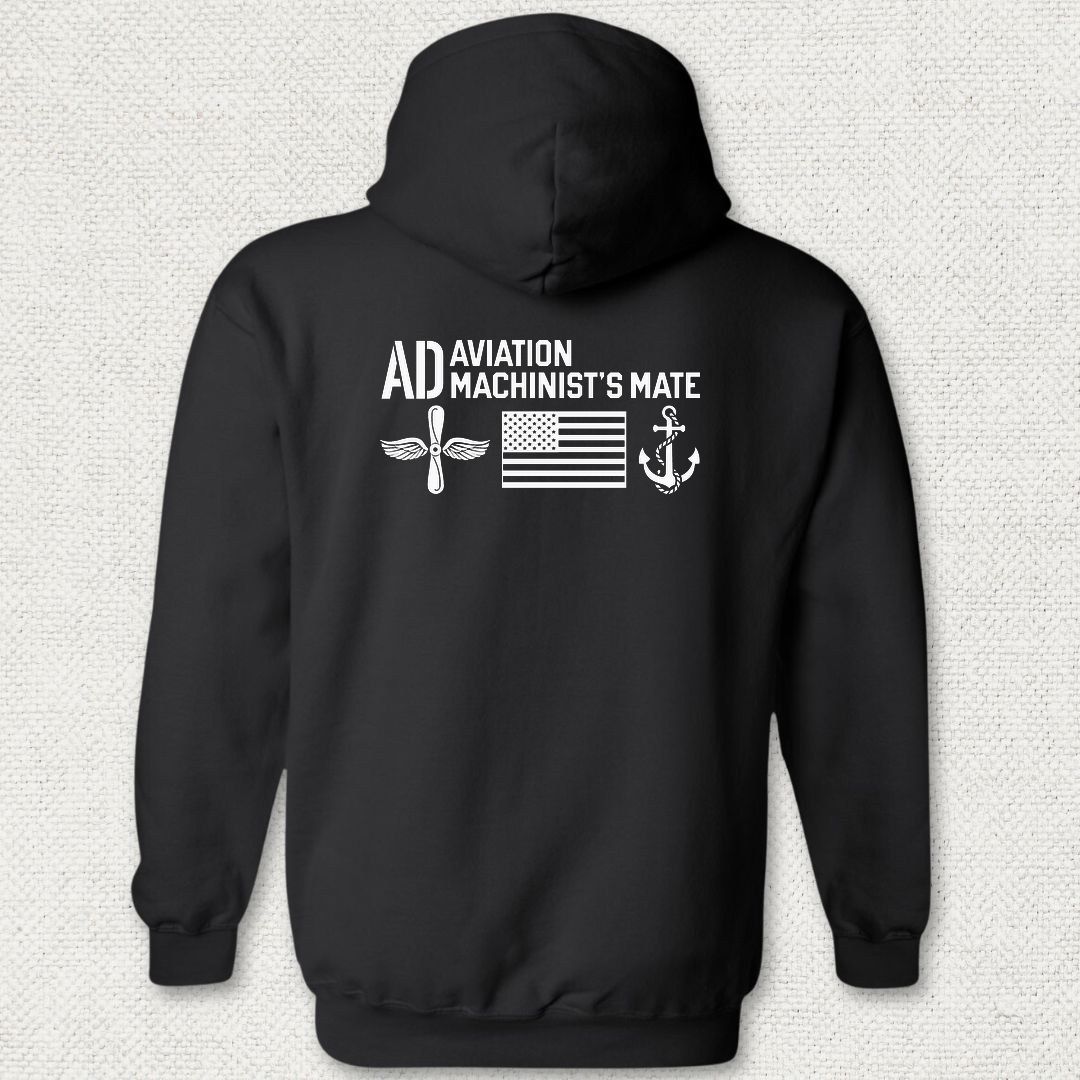 AD - Flag & Anchor Hoodie - Black