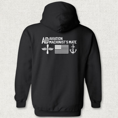 AD - Flag & Anchor Hoodie - Black