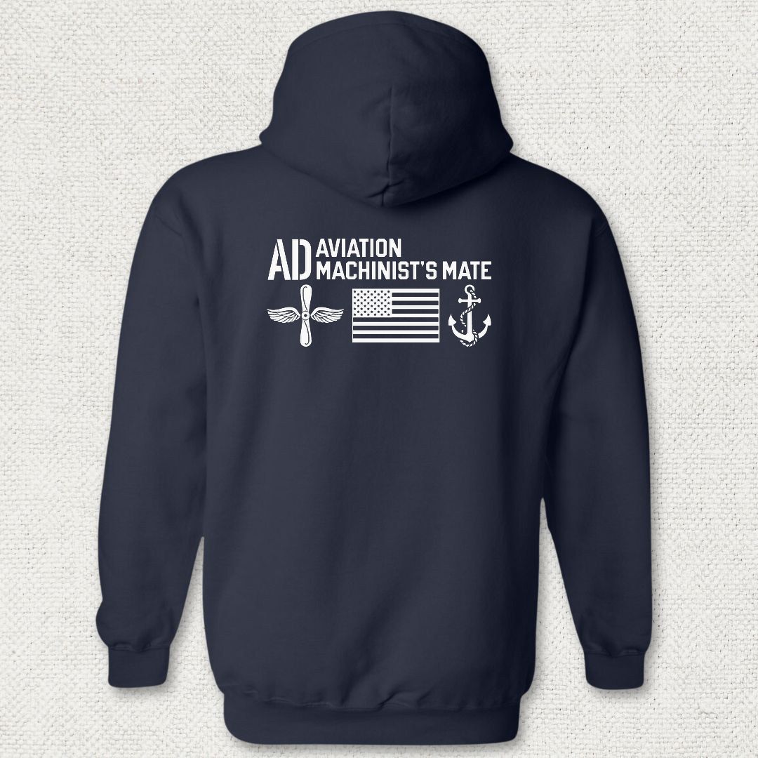 AD - Flag & Anchor Hoodie - Navy