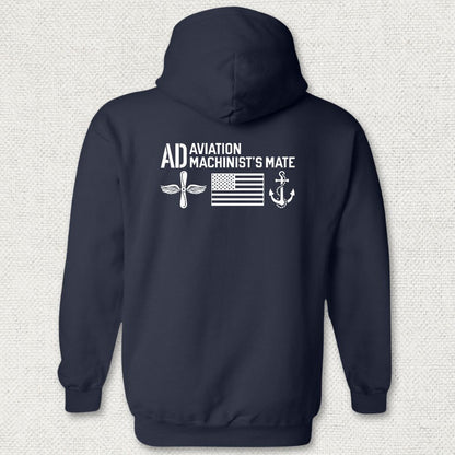 AD - Flag & Anchor Hoodie - Navy