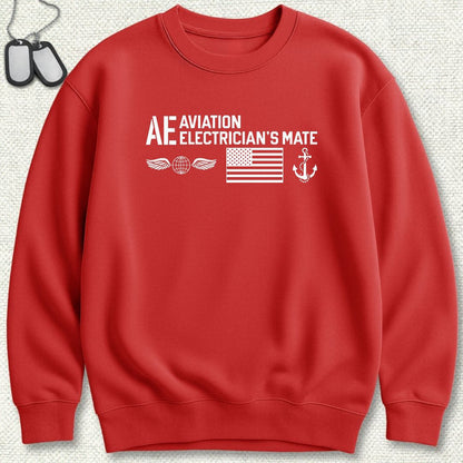 AE - Flag & Anchor Sweatshirt - Red