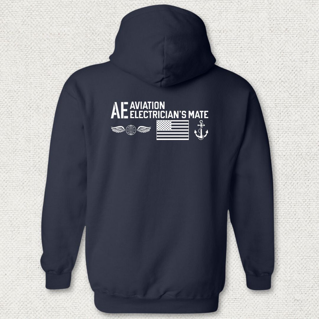 AE - Flag & Anchor Hoodie - Navy