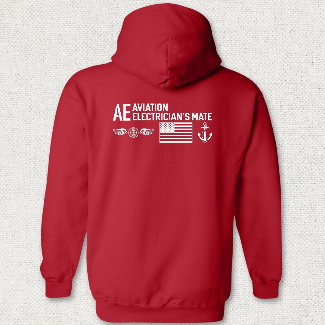AE - Flag & Anchor Hoodie - Red