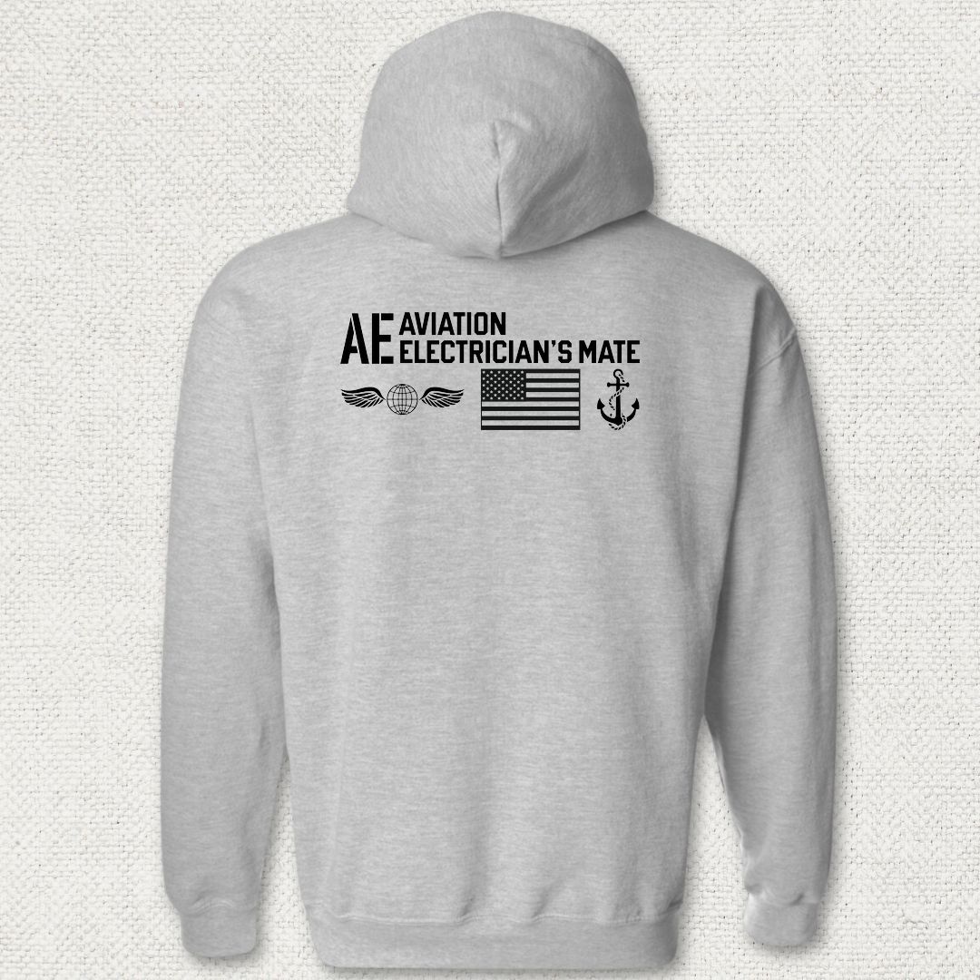 AE - Flag & Anchor Hoodie - Sport Grey