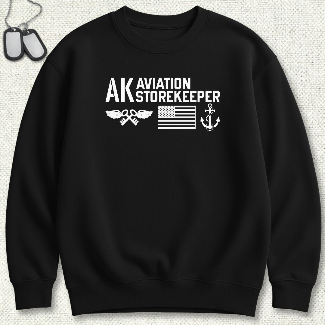 AK - Flag & Anchor Sweatshirt - Black