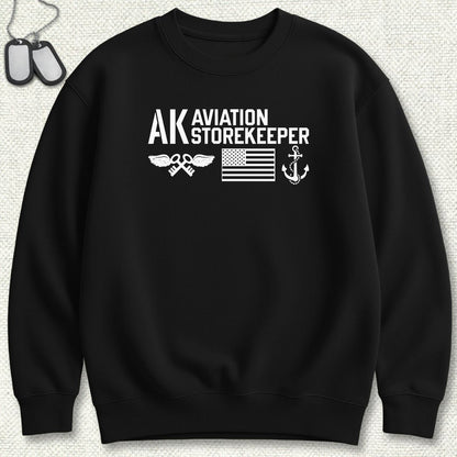 AK - Flag & Anchor Sweatshirt - Black
