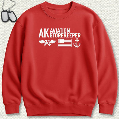 AK - Flag & Anchor Sweatshirt - Red