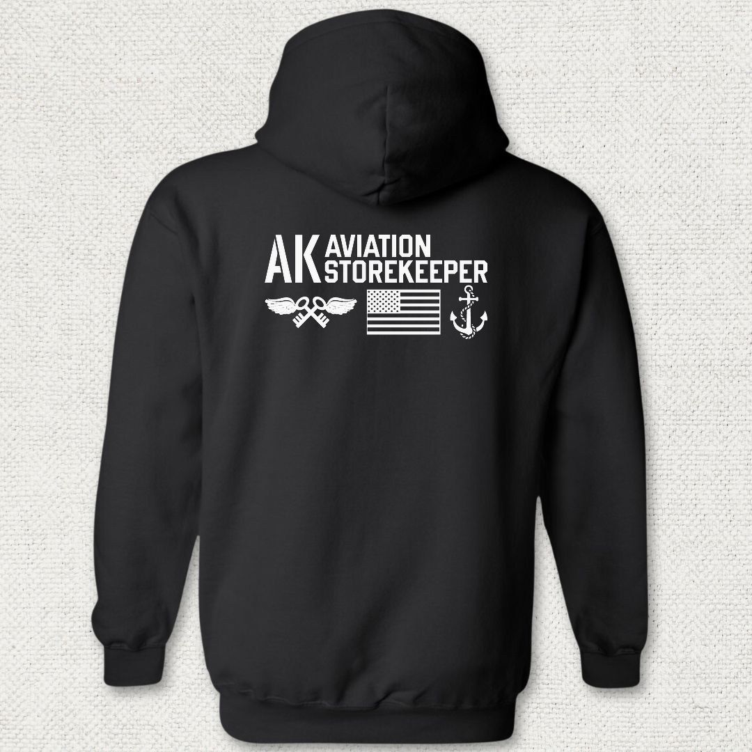 AK - Flag & Anchor Hoodie - Black