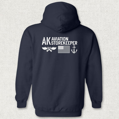AK - Flag & Anchor Hoodie - Navy